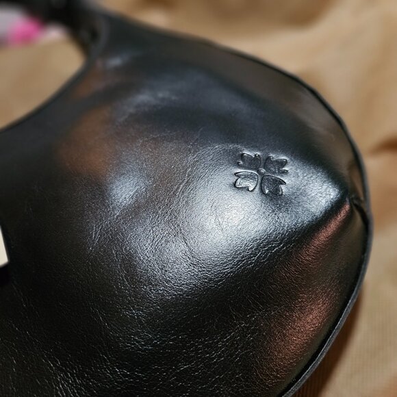 Patricia Nash | Black Leather Coco Crescent Hobo Bag - NWT - Picture 14 of 16